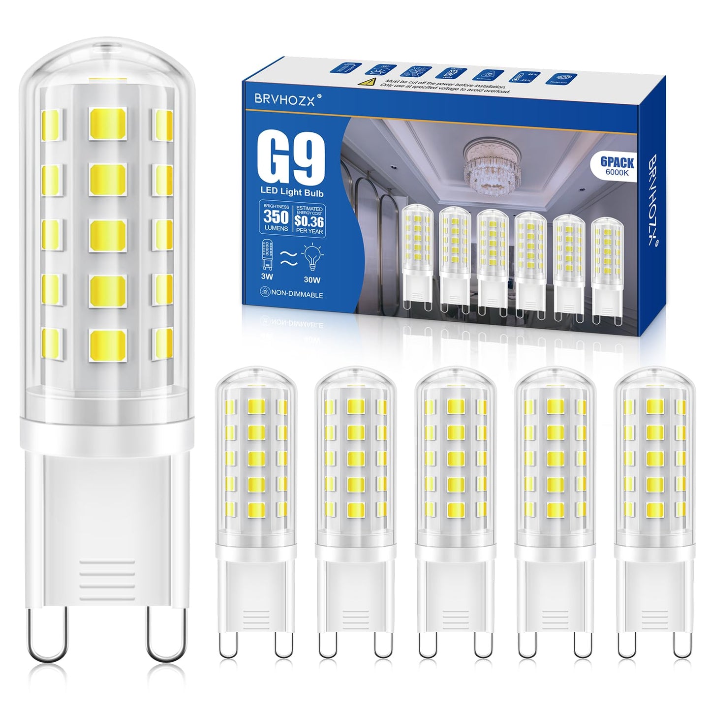 LED Bulbs Daylight White 3W 350LM 6000K Equivalent for Home Lighting NEW