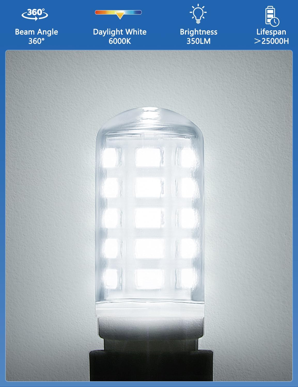 LED Bulbs Daylight White 3W 350LM 6000K Equivalent for Home Lighting NEW