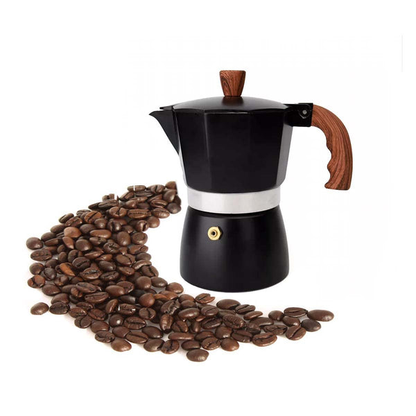 Stovetop Espresso Maker Moka Pot Classic Coffee Brewer 150ml Black Size NEW