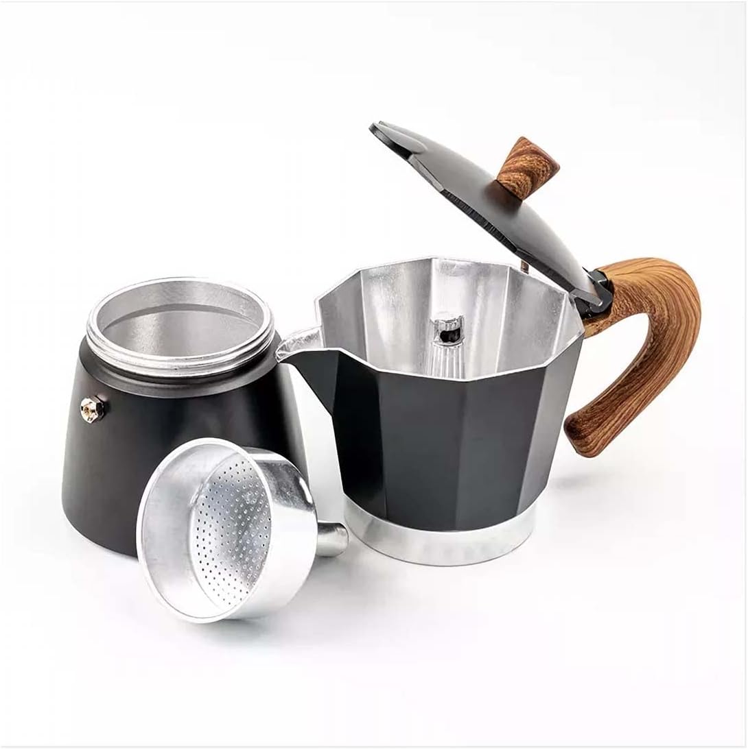 Stovetop Espresso Maker Moka Pot Classic Coffee Brewer 150ml Black Size NEW