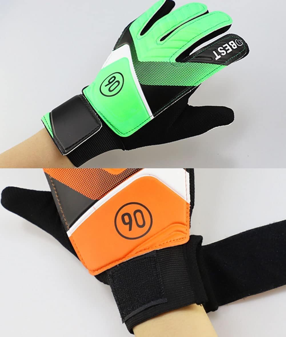 Green Goalkeeper Gloves with Cushioned Polyurethane Grip, Size 7 NEW
