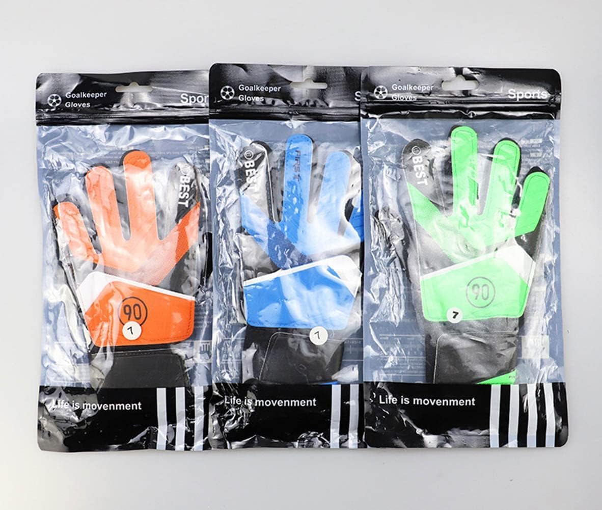 Green Goalkeeper Gloves with Cushioned Polyurethane Grip, Size 7 NEW