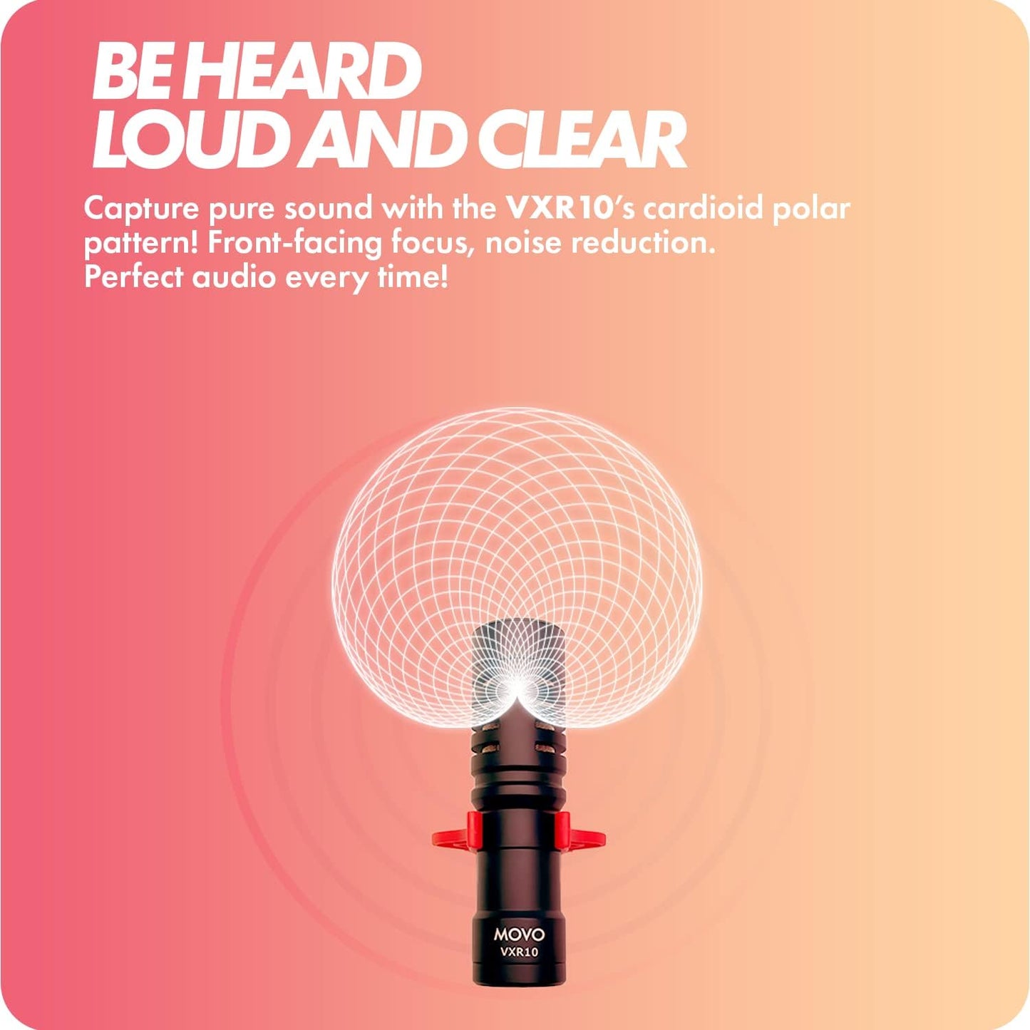 Movo Universal Video Microphone with Shock Mount, Deadcat Windscreen, Case DEMO