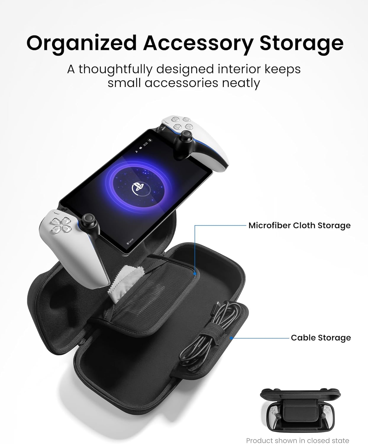 tomtoc Protective Console Cases Carrying Case for PS5 Portal Remote Player NEW
