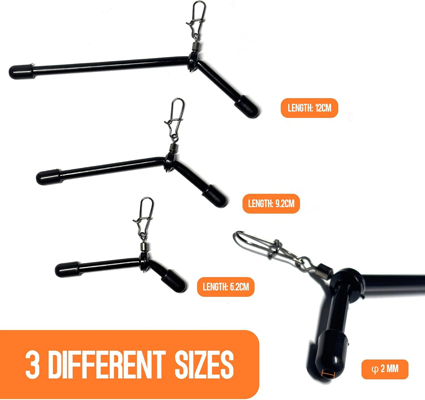 croch Plastic Terminal Tackle Fishing Anti-Tangle Feeder Boom with Snaps NEW