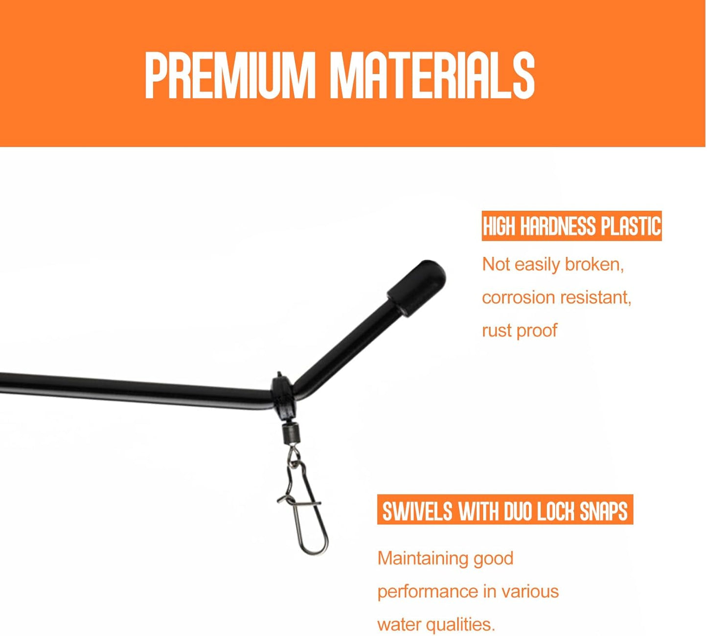 croch Plastic Terminal Tackle Fishing Anti-Tangle Feeder Boom with Snaps NEW