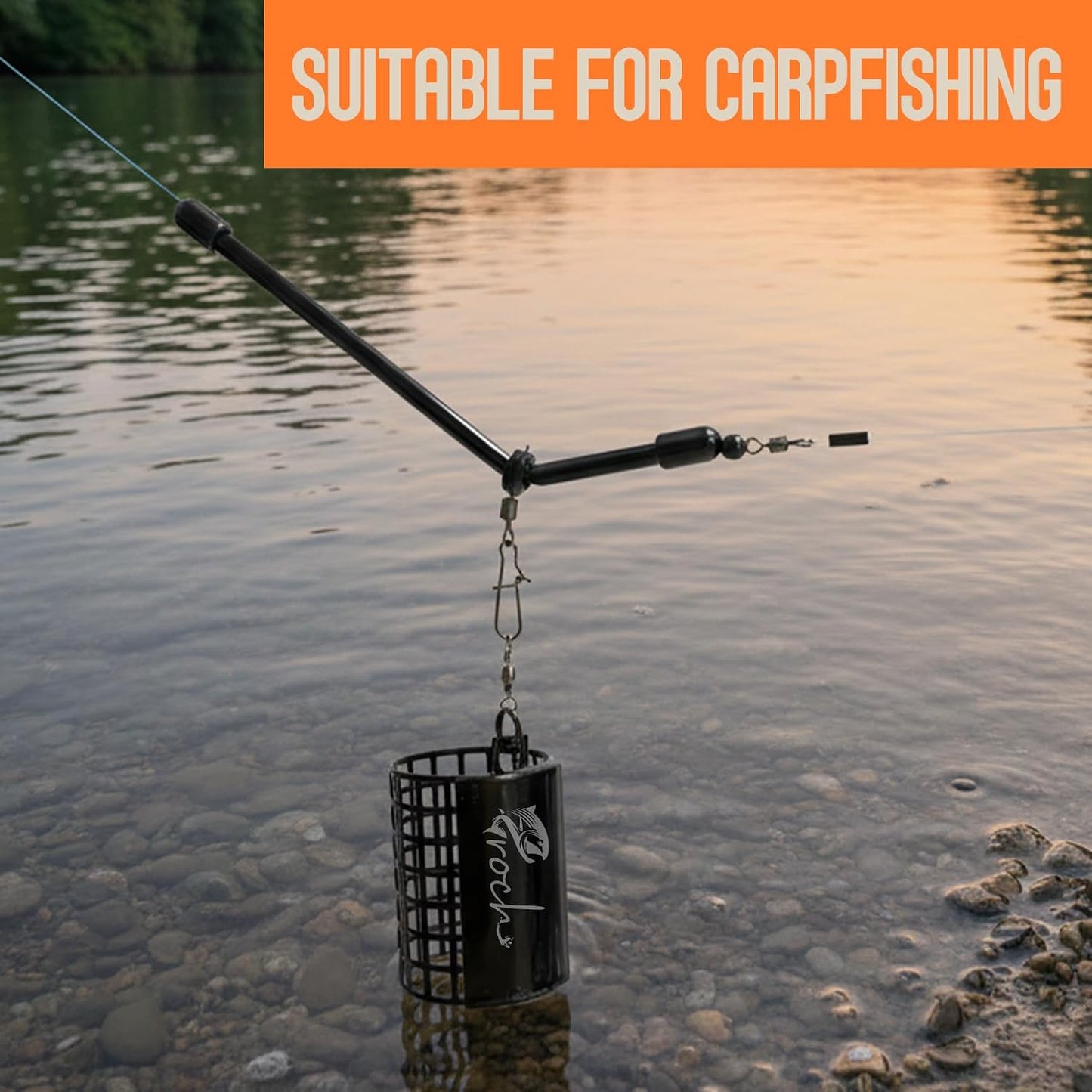 croch Plastic Terminal Tackle Fishing Anti-Tangle Feeder Boom with Snaps NEW
