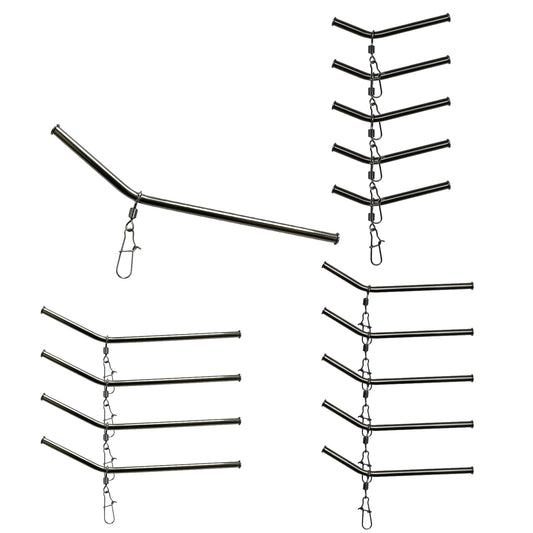 croch Black Metal Terminal Tackle Fishing Feeder Boom with Snap Connectors NEW