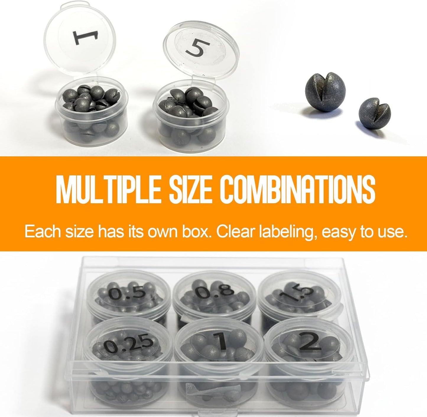 croch Metal Sinkers & Weights Variety Set - Normal Size Fishing Tackle NEW