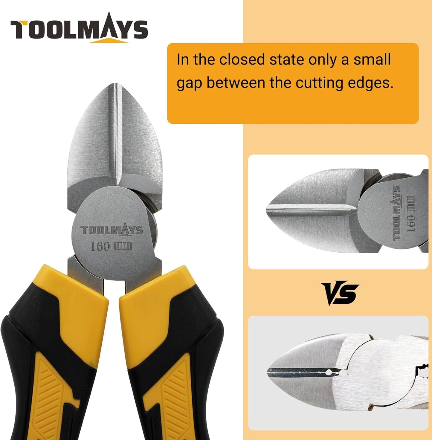 TOOLMAYS 3-Piece Pliers Set Chromium-Vanadium Steel Long Nose Combination NEW