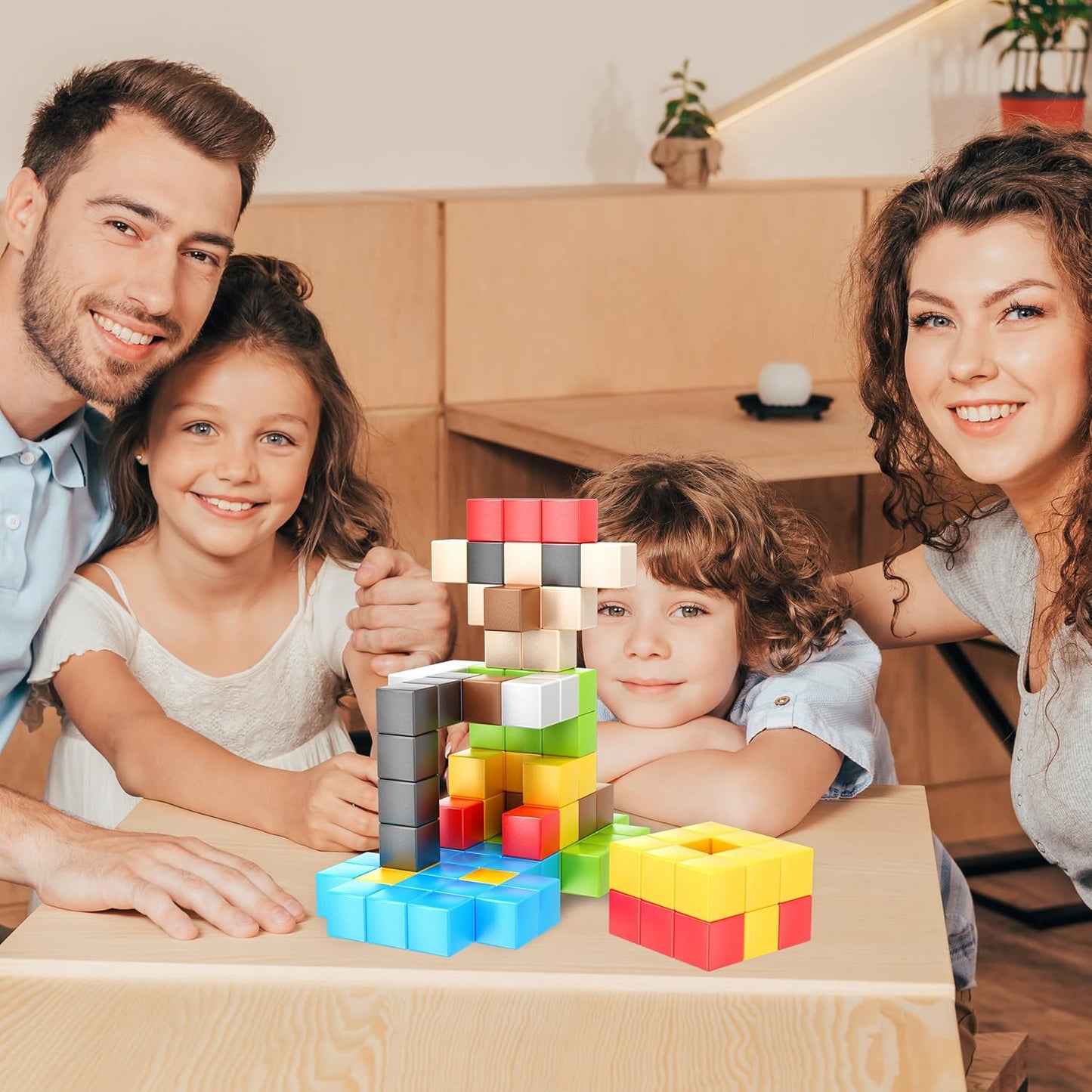 PicassoTiles 102 Piece Magnetic Building Block Cubes 3D Construction Set NEW