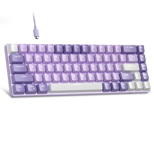MageGee 60% Mechanical Gaming Keyboard LED Backlit Violet & Red Switch DEMO