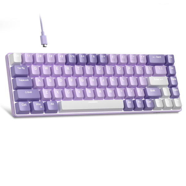 MageGee 60% Mechanical Gaming Keyboard LED Backlit Violet & Red Switch DEMO