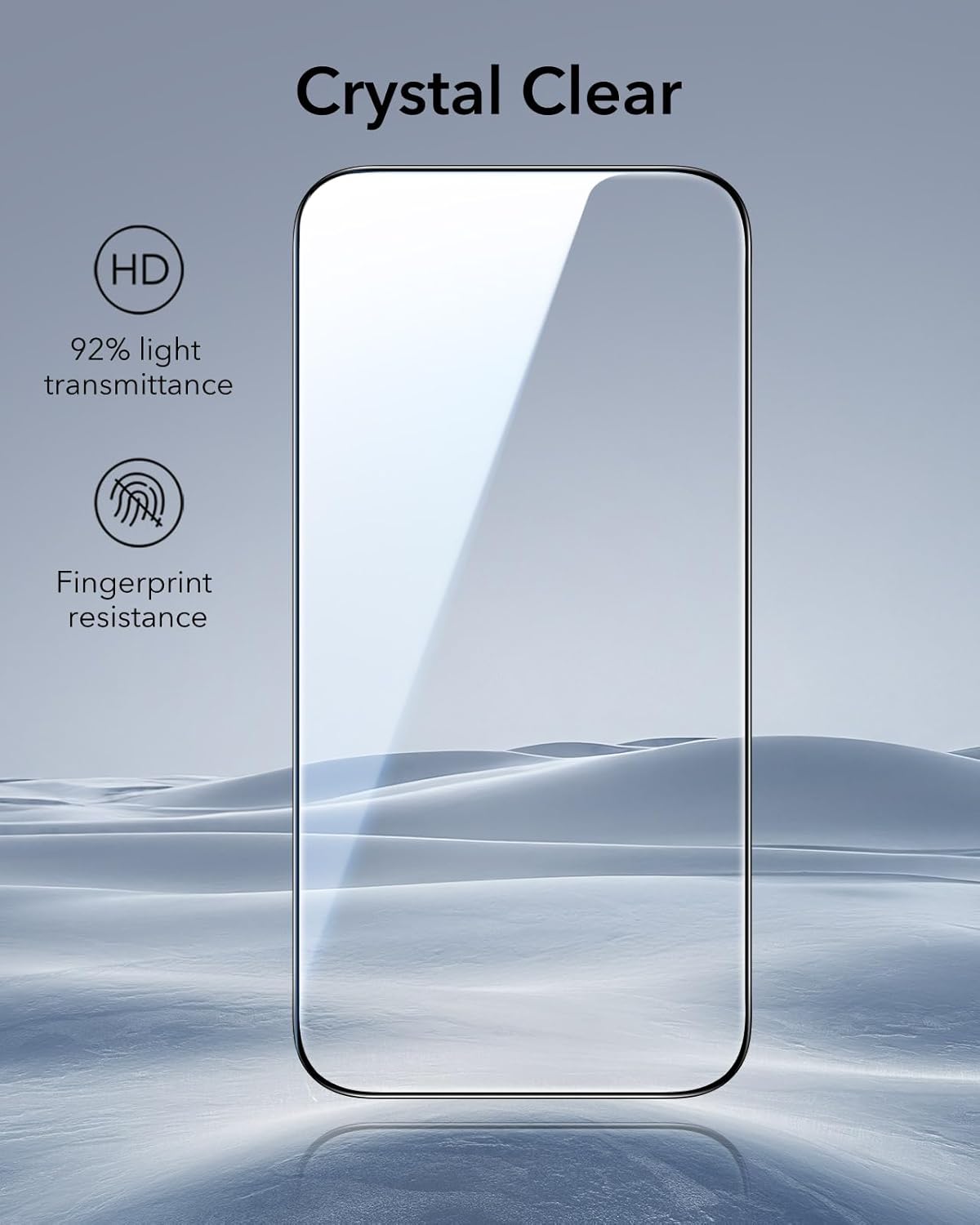 ESR Clear Tempered Glass Screen Protectors for iPhone 17 Pro - Durable, NEW