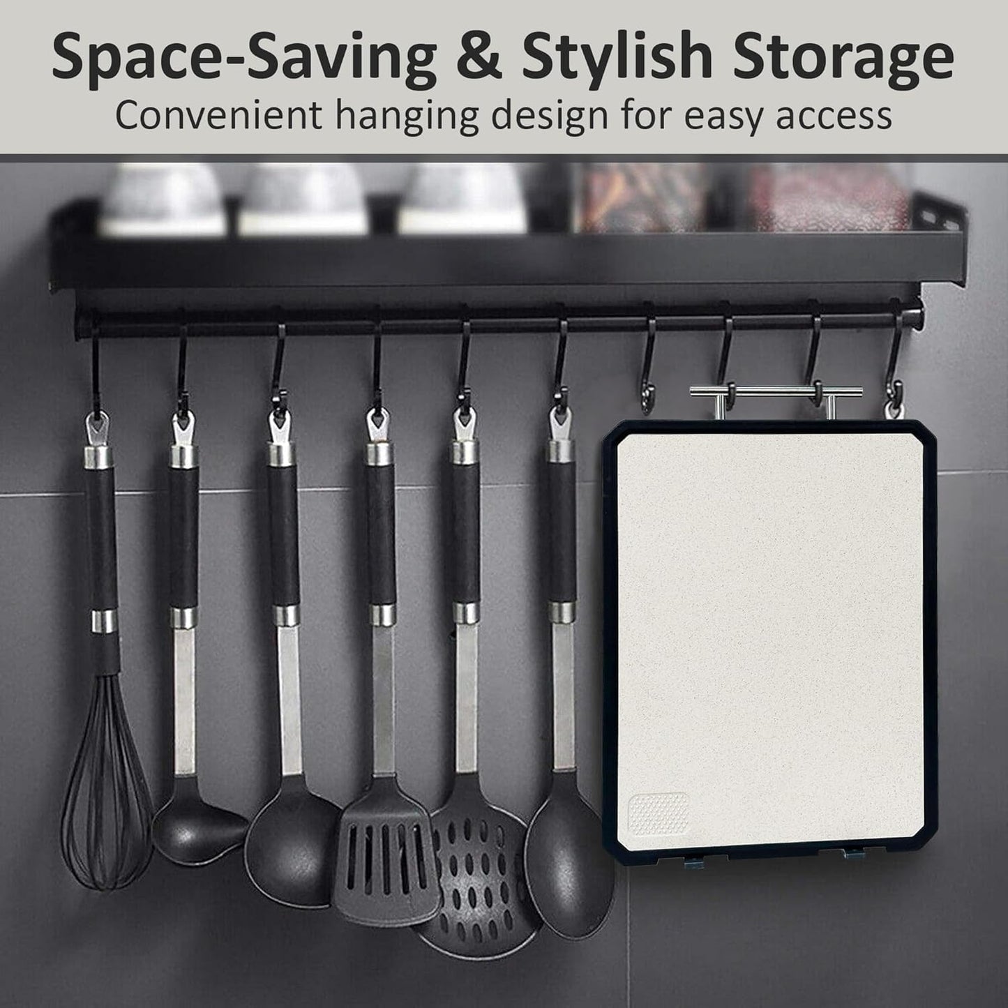 Stainless Steel & Wheat Straw Cutting Board Silver Light Brown 15.7"L x NEW