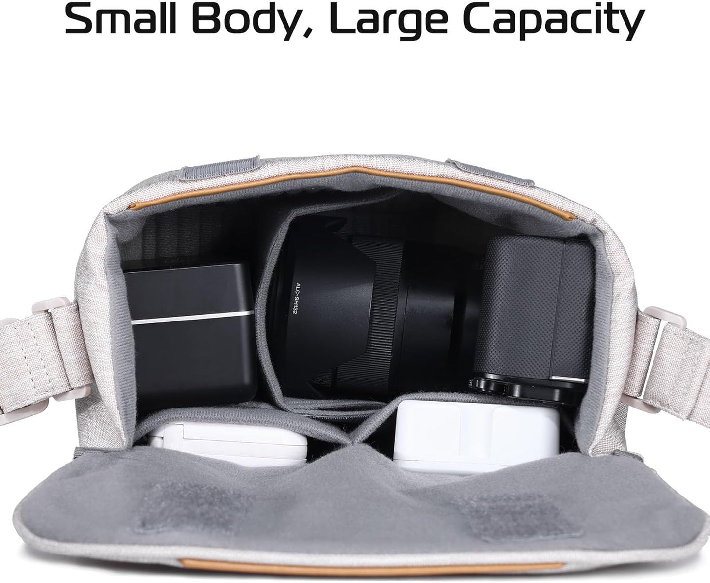 ULANZI Crossbody Camera Bag Professional Photography Accessories Beige Size NEW