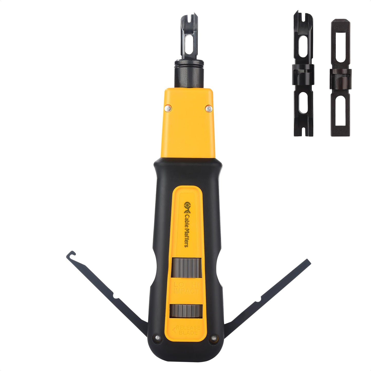 Cable Matters Ethernet Punch Down Tool with RJ45 Connectors Black & Yellow NEW