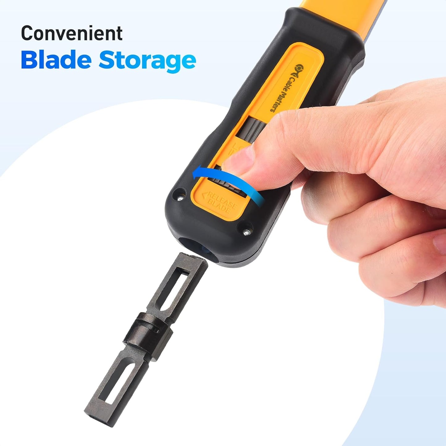 Cable Matters Ethernet Punch Down Tool with RJ45 Connectors Black & Yellow NEW
