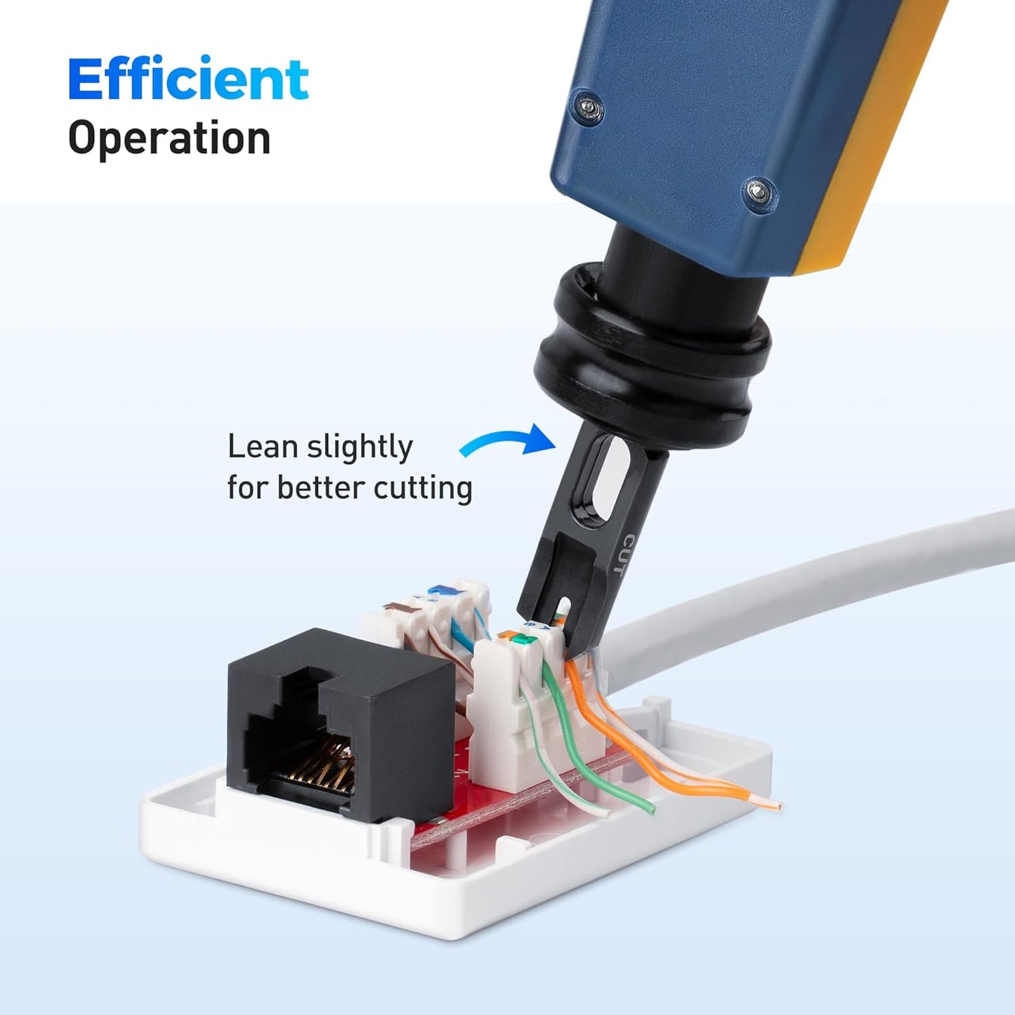 Cable Matters Ethernet Punch Down Tool with RJ45 Connectors Black & Yellow NEW