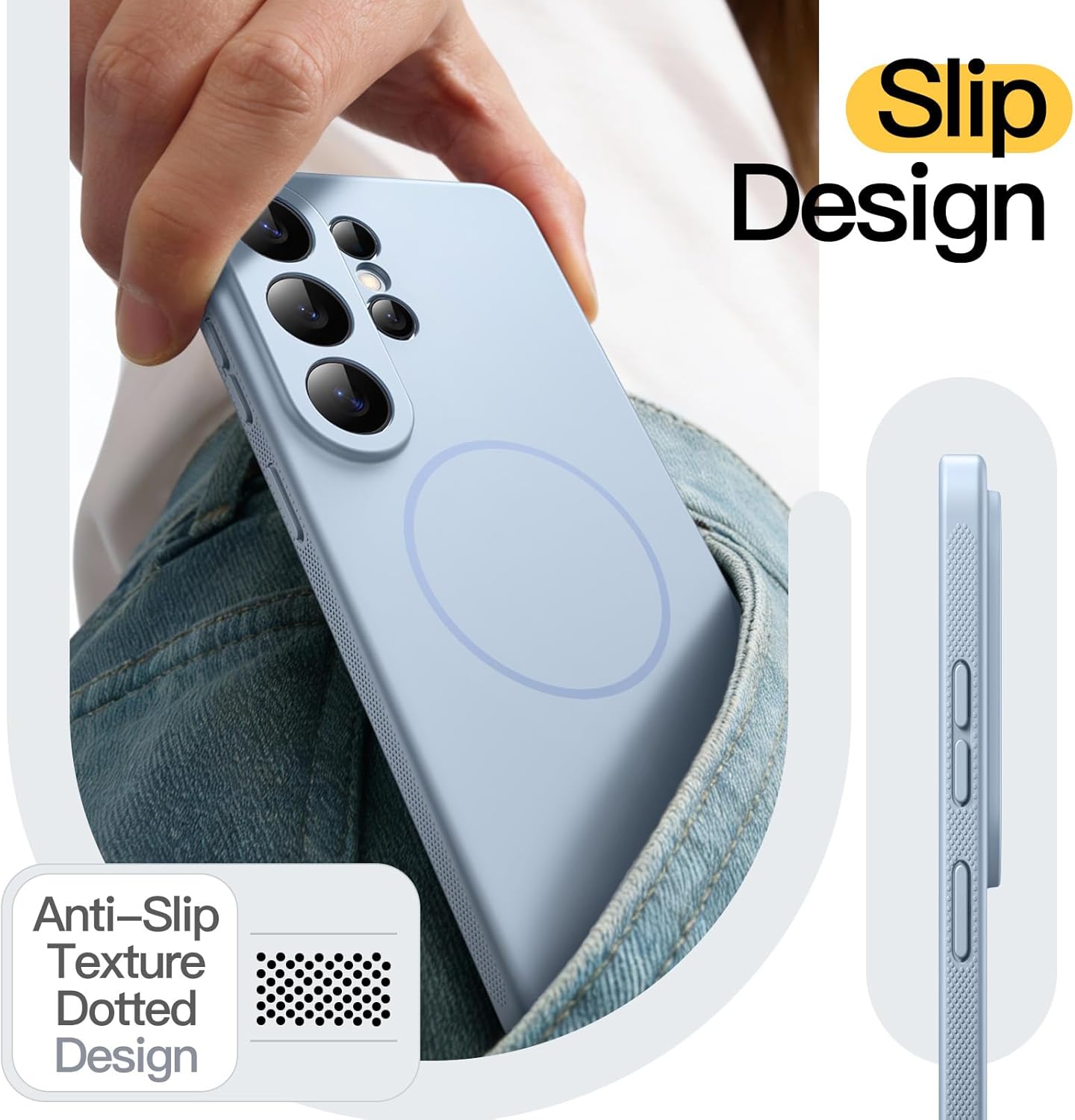 JETech Slim Omphalodes Phone Case for Samsung Galaxy S26 Ultra 5G Size NEW