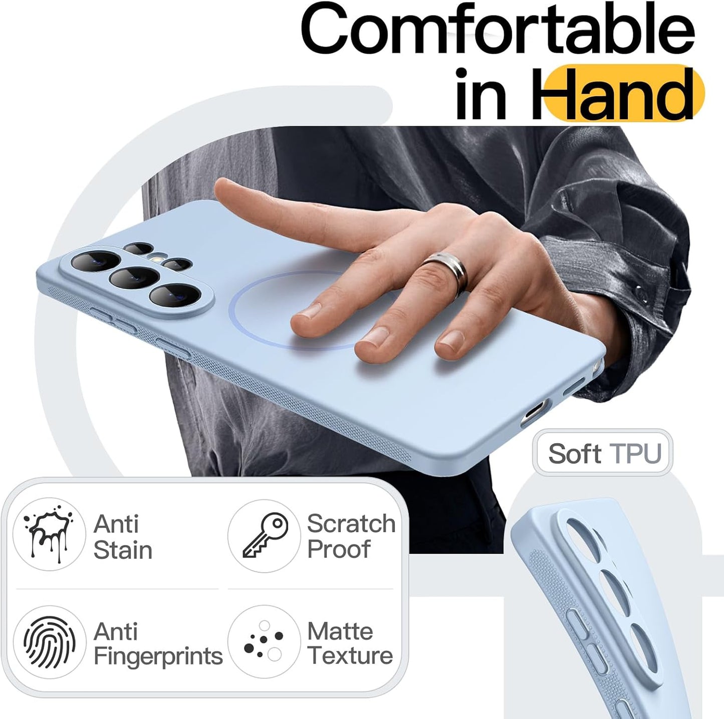 JETech Slim Omphalodes Phone Case for Samsung Galaxy S26 Ultra 5G Size NEW