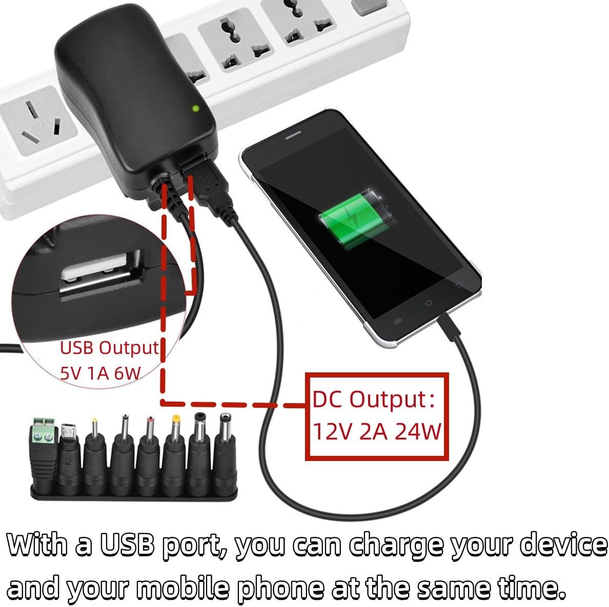 30W Universal AC Adapters Black AC Adapter Power Supply for 3V-12V DEMO