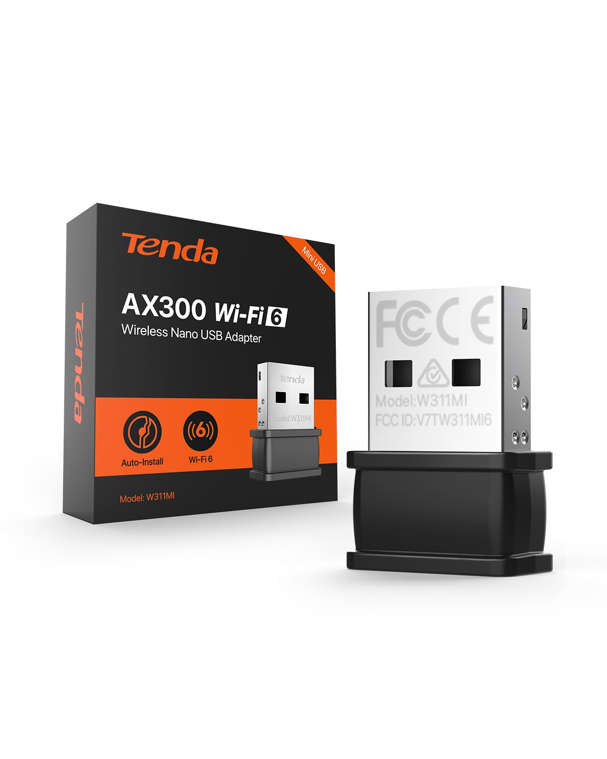 Tenda W311MI WiFi 6 USB Network Adapter AX300 High-Speed 300Mbps Wireless DEMO