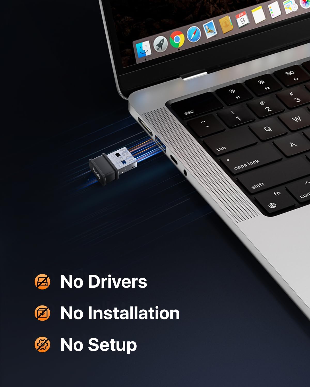 Tenda W311MI WiFi 6 USB Network Adapter AX300 High-Speed 300Mbps Wireless DEMO