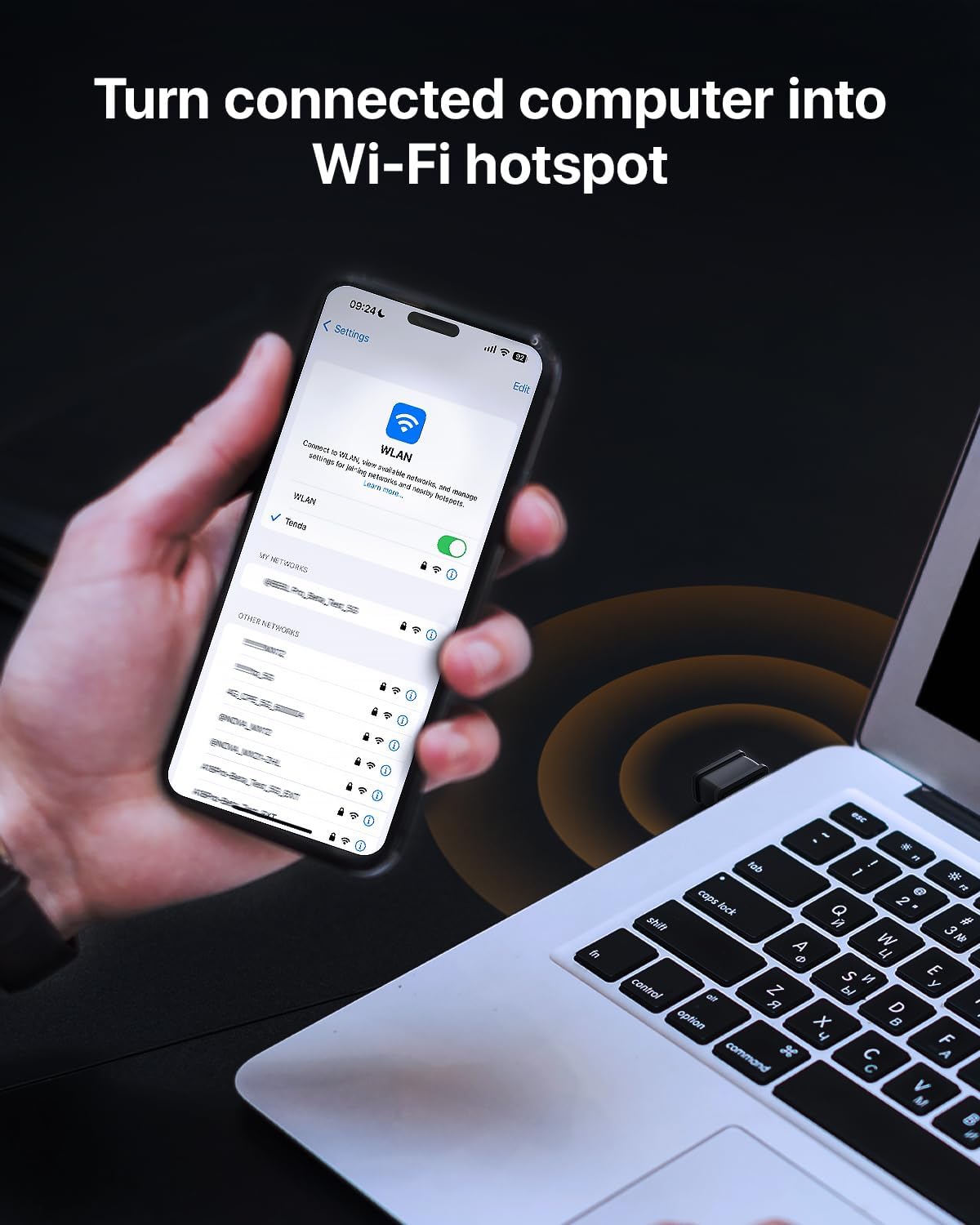 Tenda W311MI WiFi 6 USB Network Adapter AX300 High-Speed 300Mbps Wireless DEMO