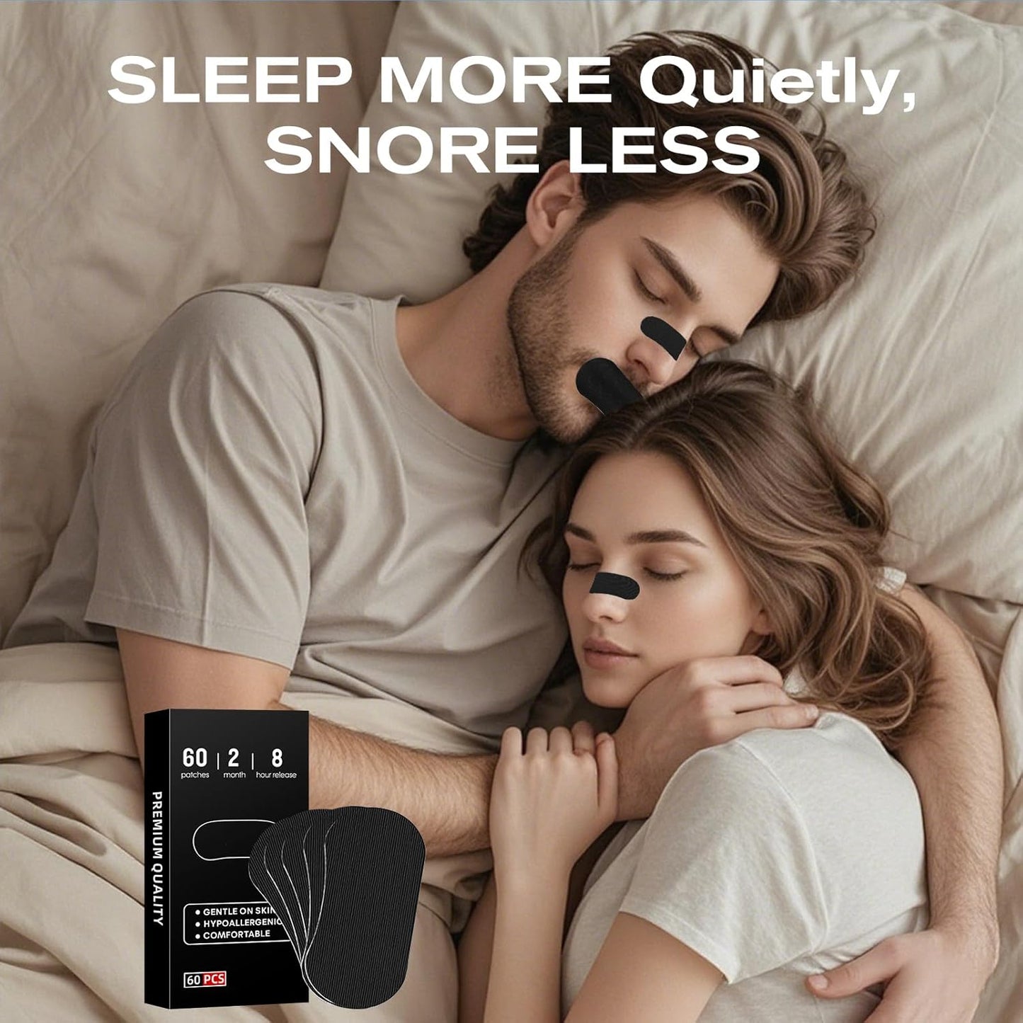 Anti Snoring Sleep Tape 40 Pack Extra Strength Nasal Snore Reducing Aid NEW