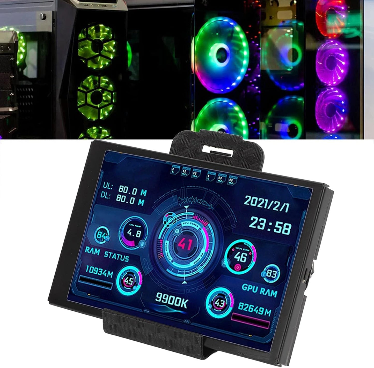 3.5 Inch Monitors IPS USB Mini Computer Monitor in Black - Compact DEMO