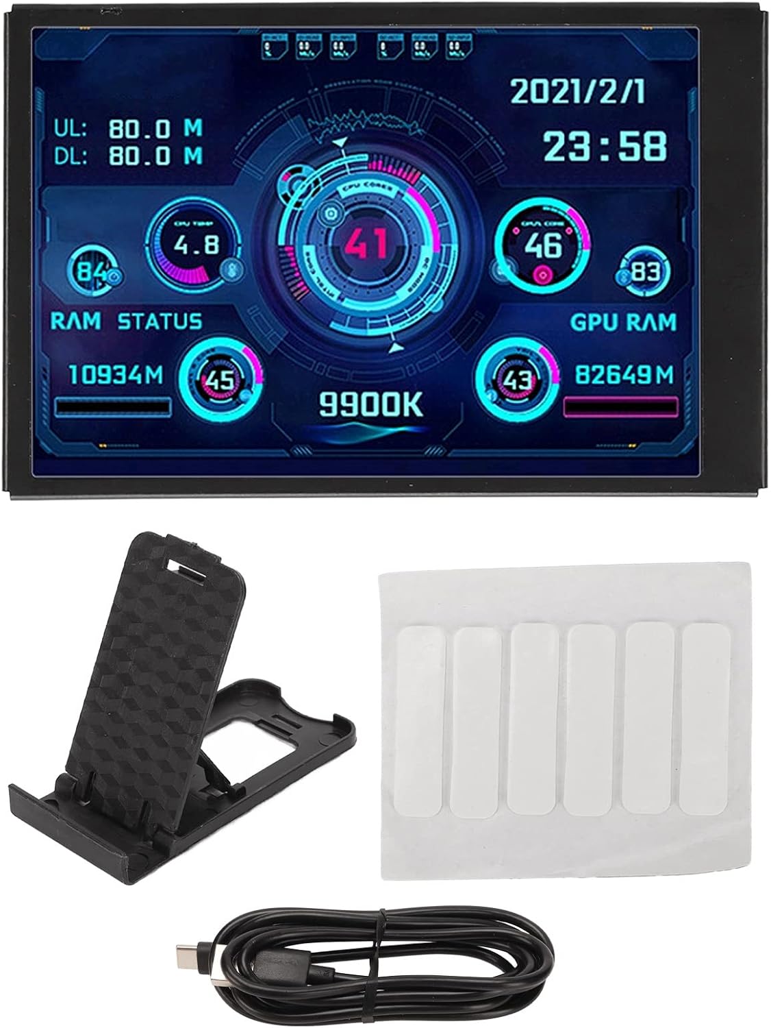 3.5 Inch Monitors IPS USB Mini Computer Monitor in Black - Compact DEMO
