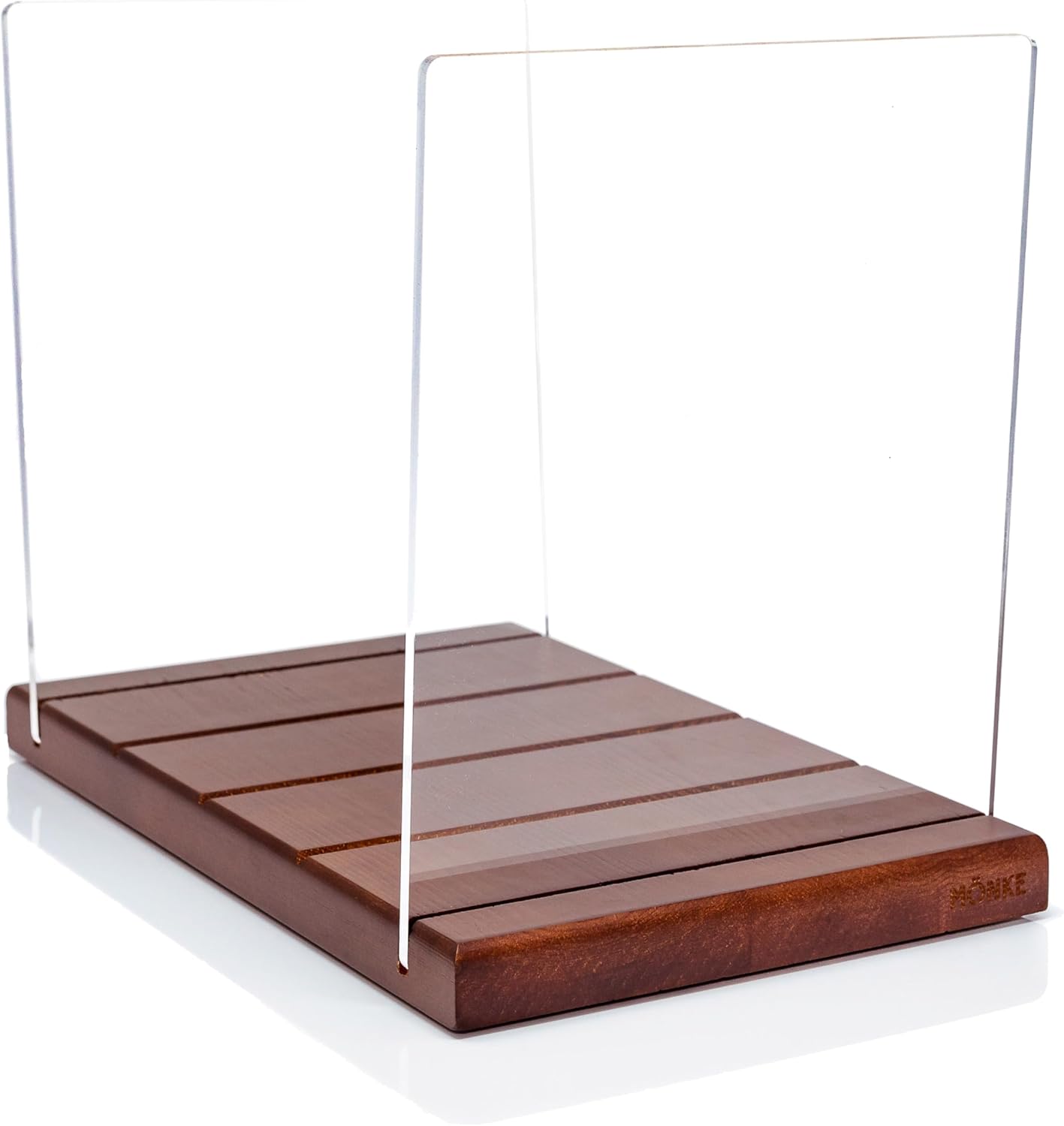 MÖNKE Decorative Vinyl Record Storage Holder Stylish Mid-Century Brown NEW