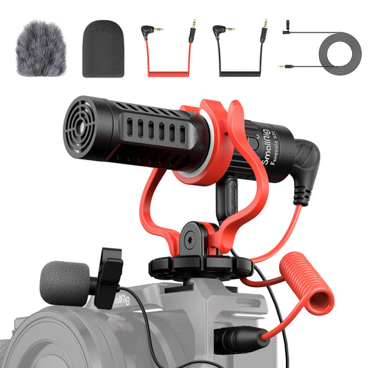 SMALLRIG Compact On-Camera Shotgun Microphone with Shock Mount for DEMO