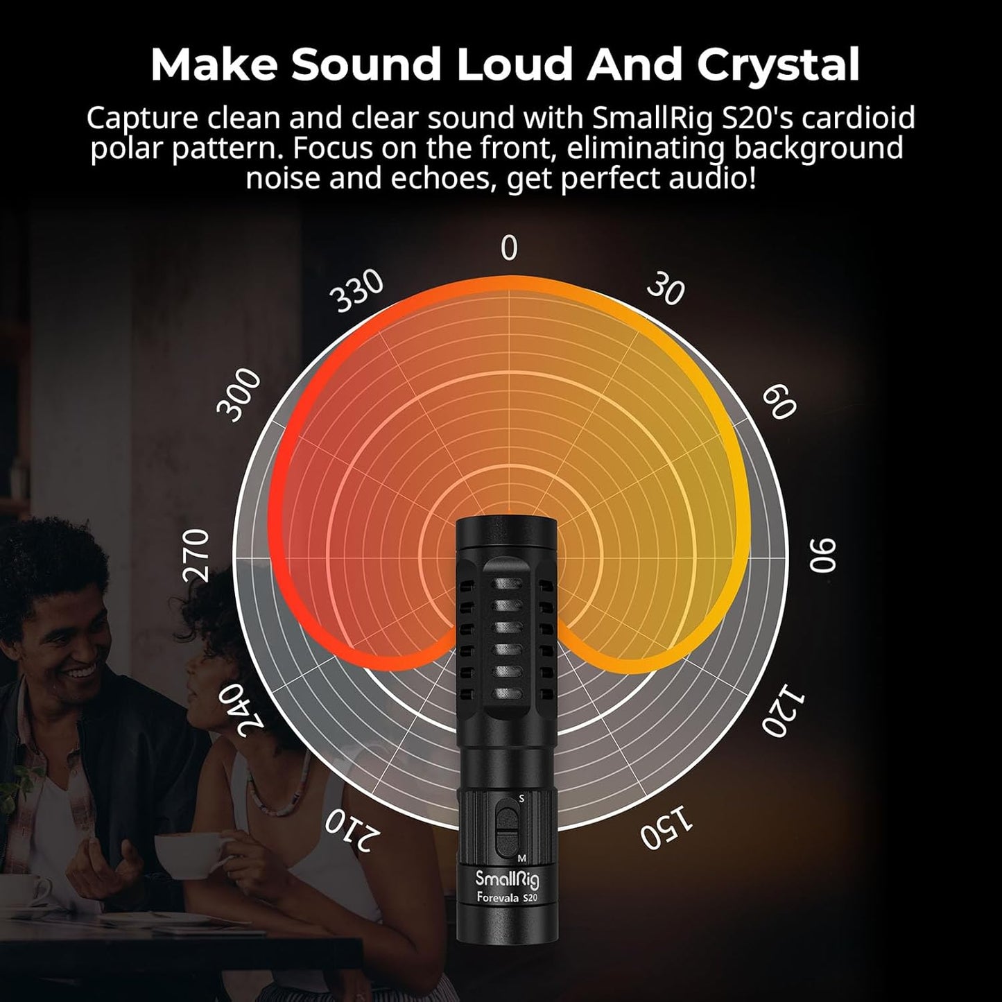SMALLRIG Compact On-Camera Shotgun Microphone with Shock Mount for DEMO