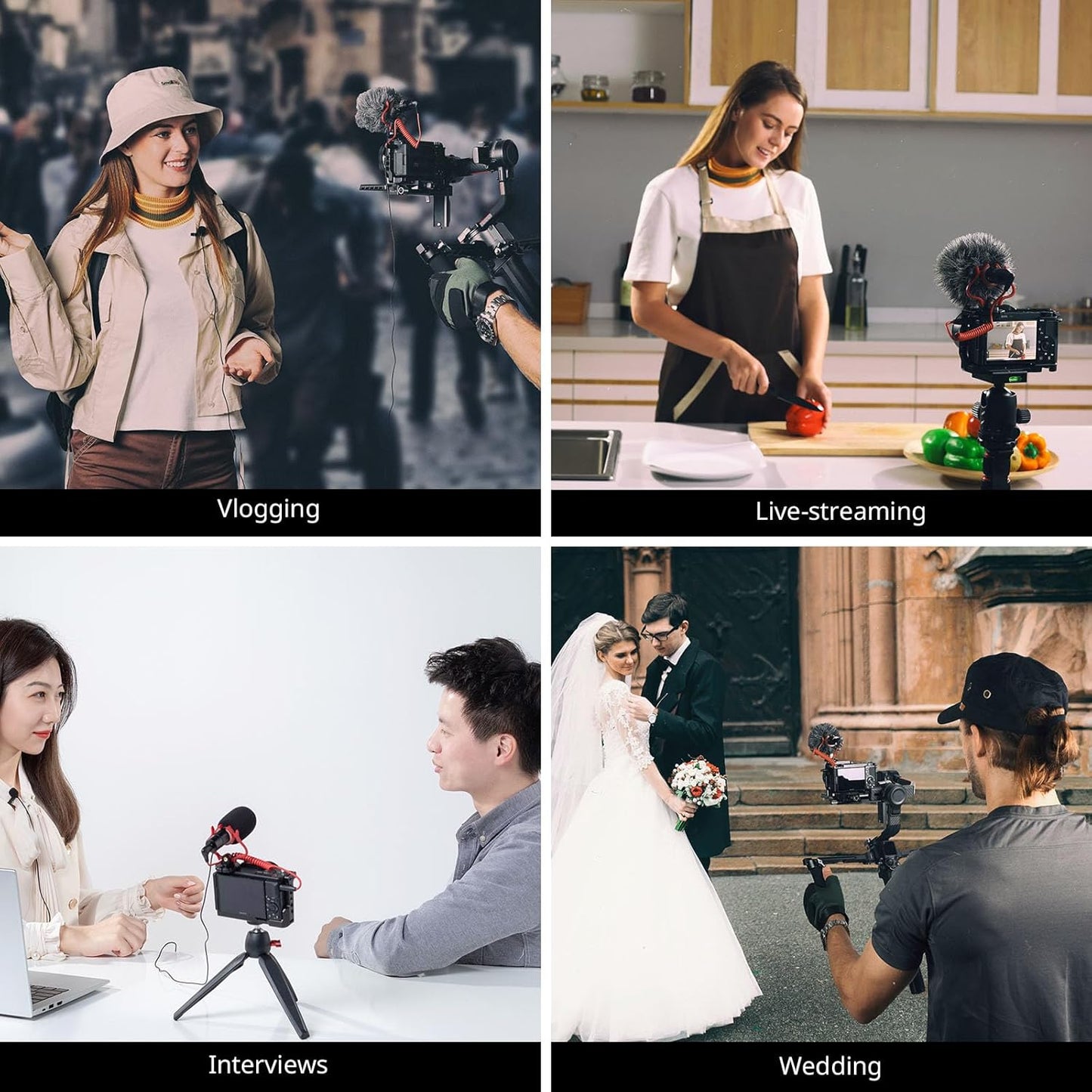 SMALLRIG Compact On-Camera Shotgun Microphone with Shock Mount for DEMO