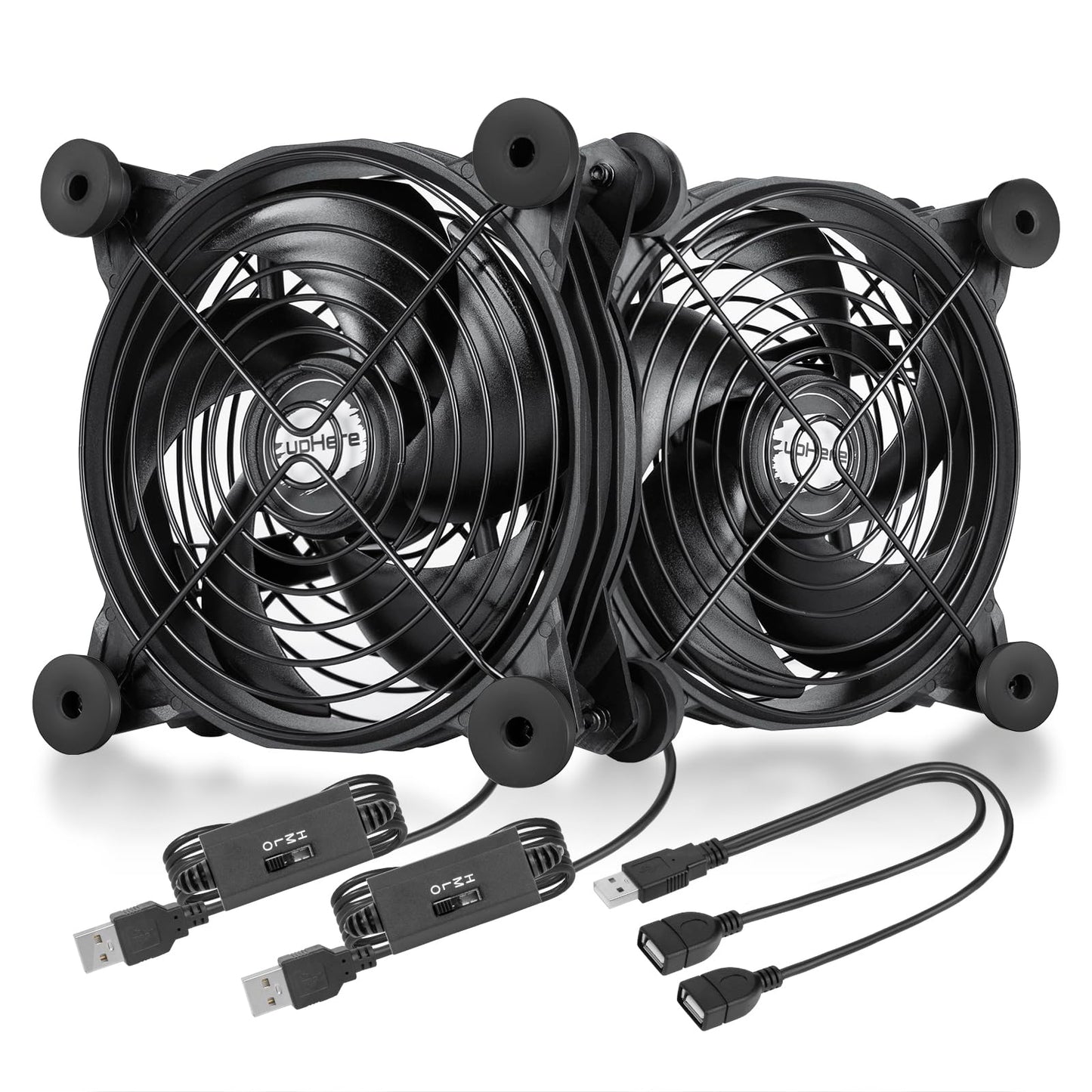 upHere USB USB Fans Cooling Fan, Quiet 3-Speed Adjustable Airflow, Black DEMO