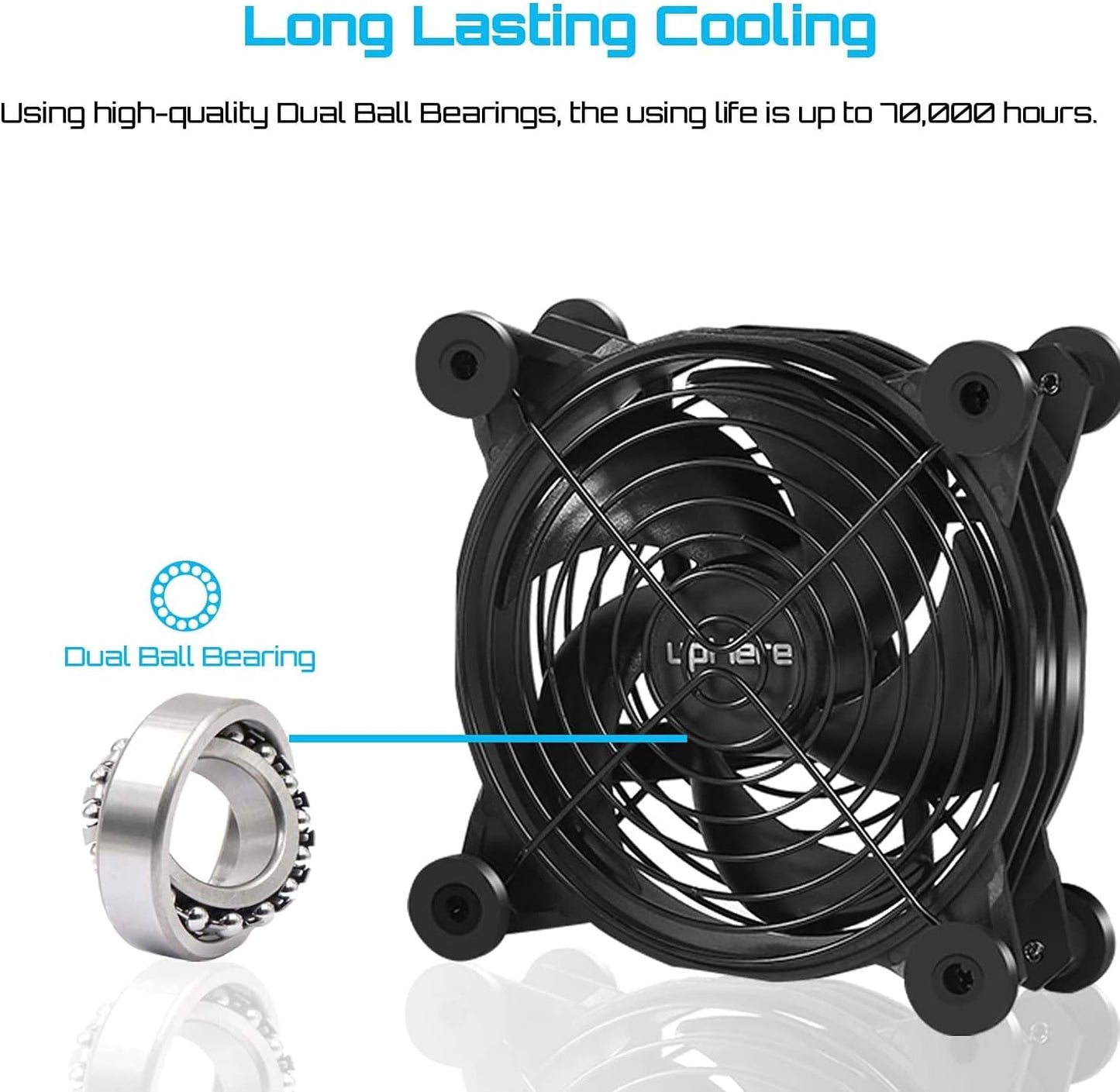 upHere USB USB Fans Cooling Fan, Quiet 3-Speed Adjustable Airflow, Black DEMO