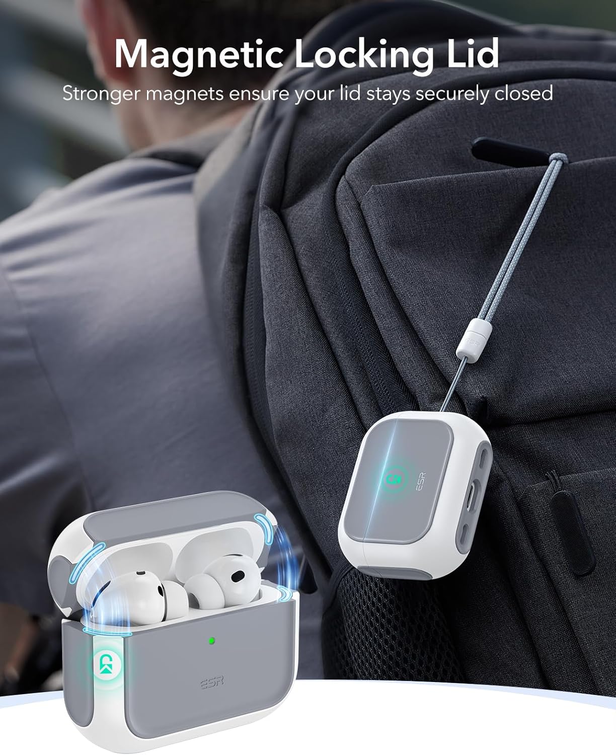ESR Slim Earphone Cases Wireless Charging Case for Apple AirPods Pro 3 in DEMO