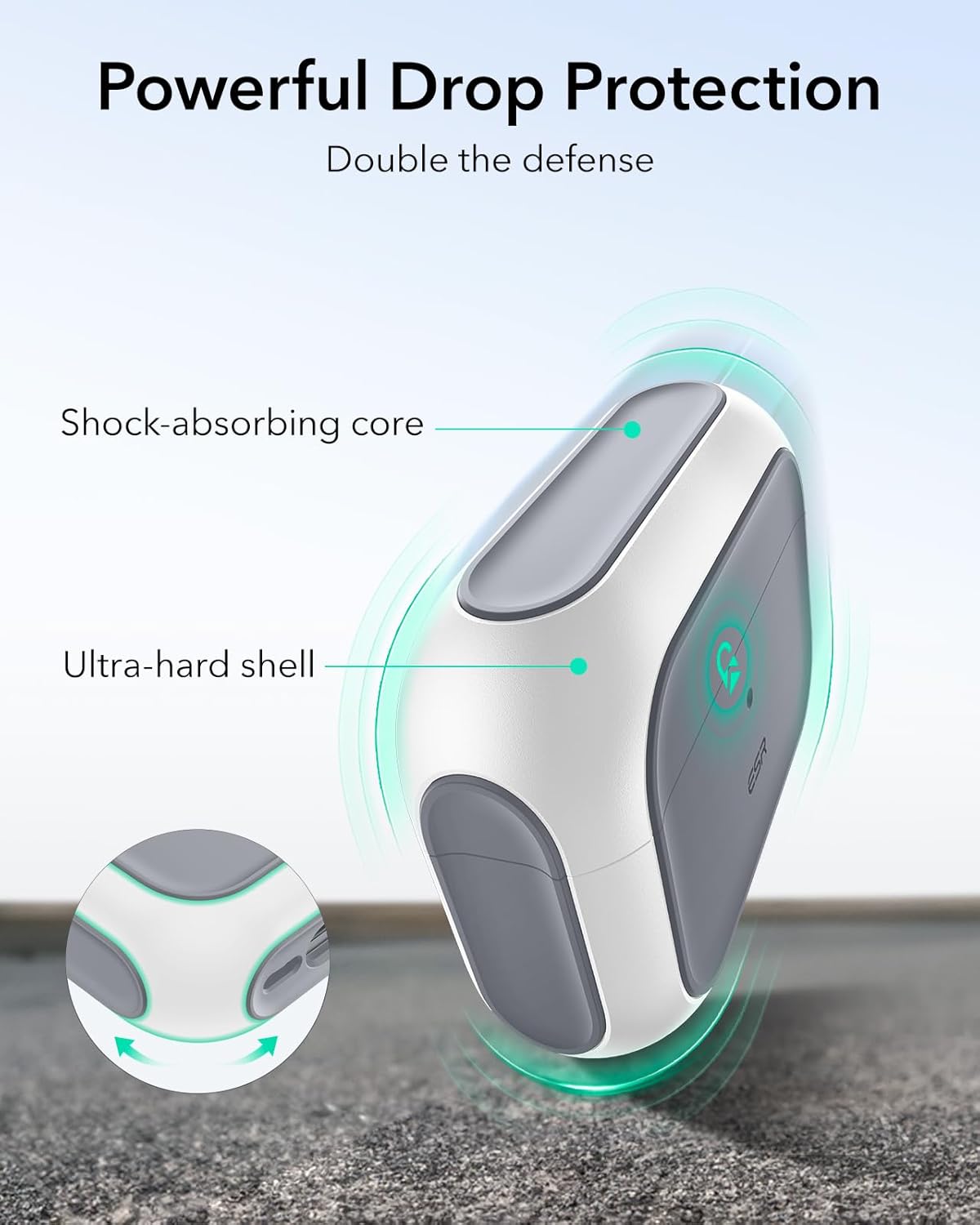 ESR Slim Earphone Cases Wireless Charging Case for Apple AirPods Pro 3 in DEMO