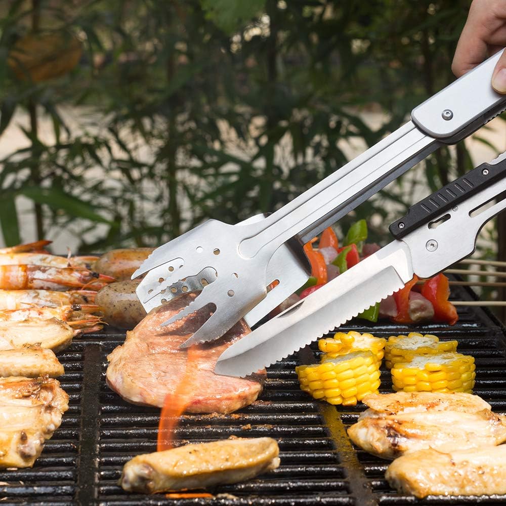 Roxon 6-in-1 Detachable Foldable BBQ Multi Tool Grill Spatula Set Stainless NEW