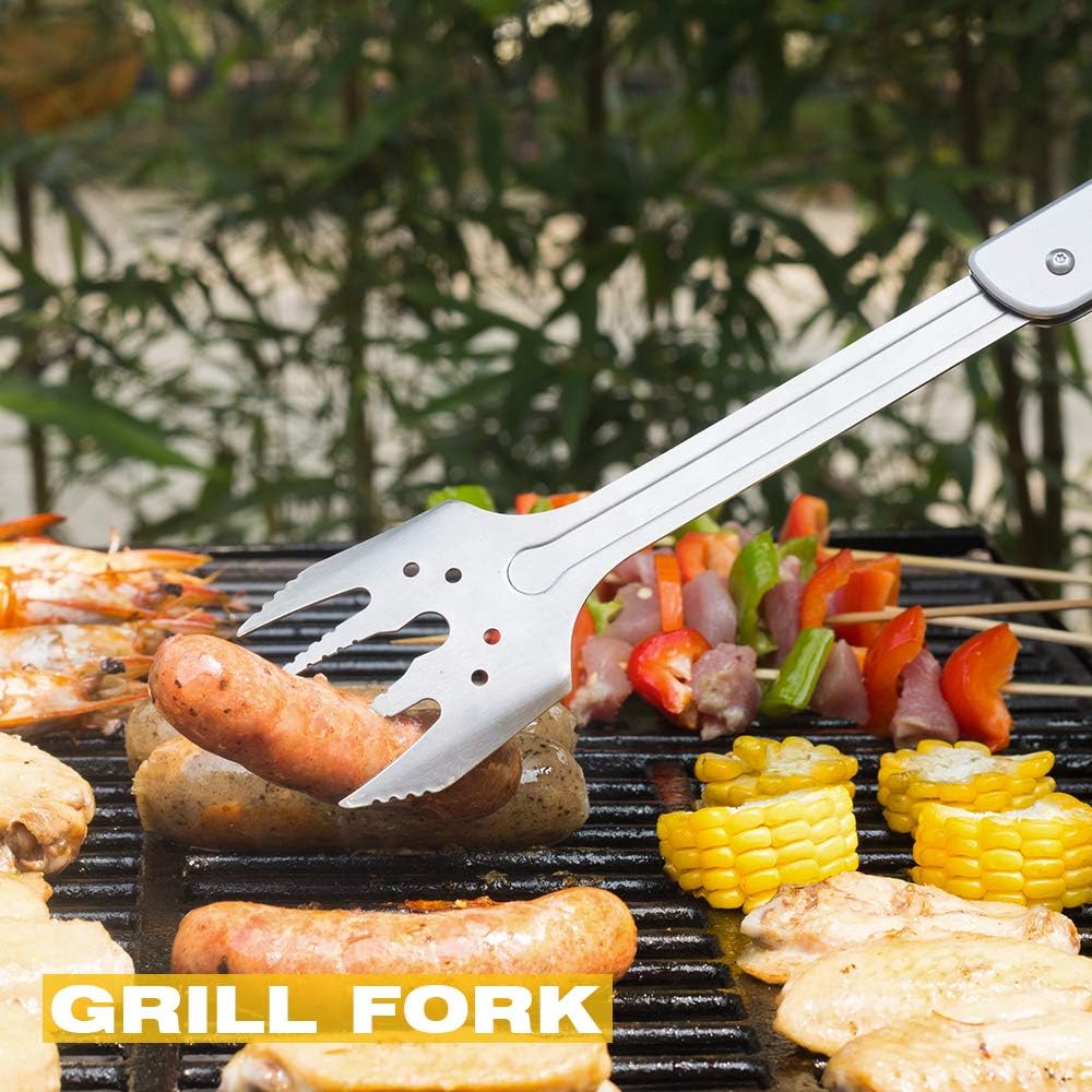 Roxon 6-in-1 Detachable Foldable BBQ Multi Tool Grill Spatula Set Stainless NEW