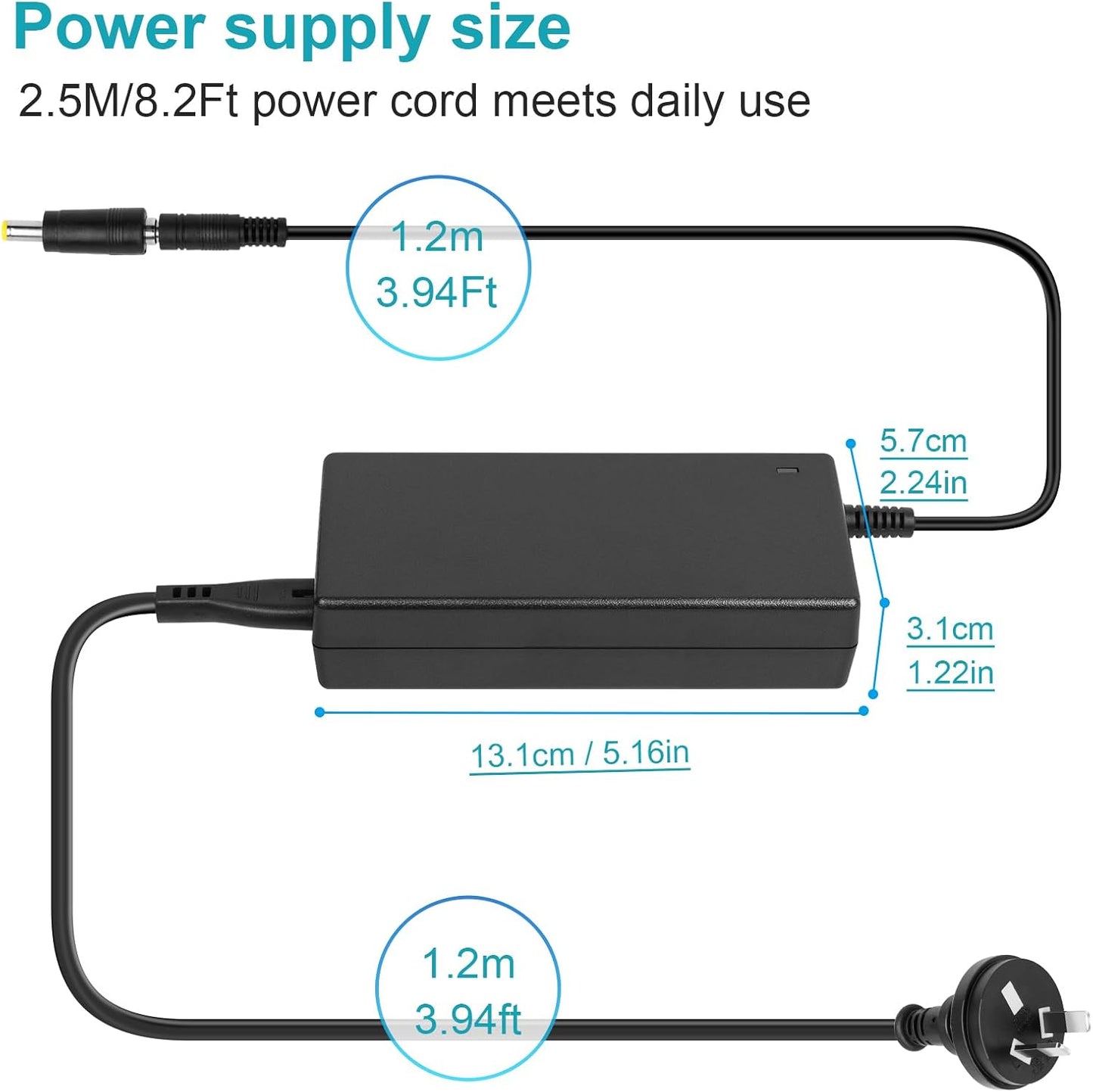 Powerful 42V 2A Fast Charge Electric Scooter Charger Adapter in Black DEMO