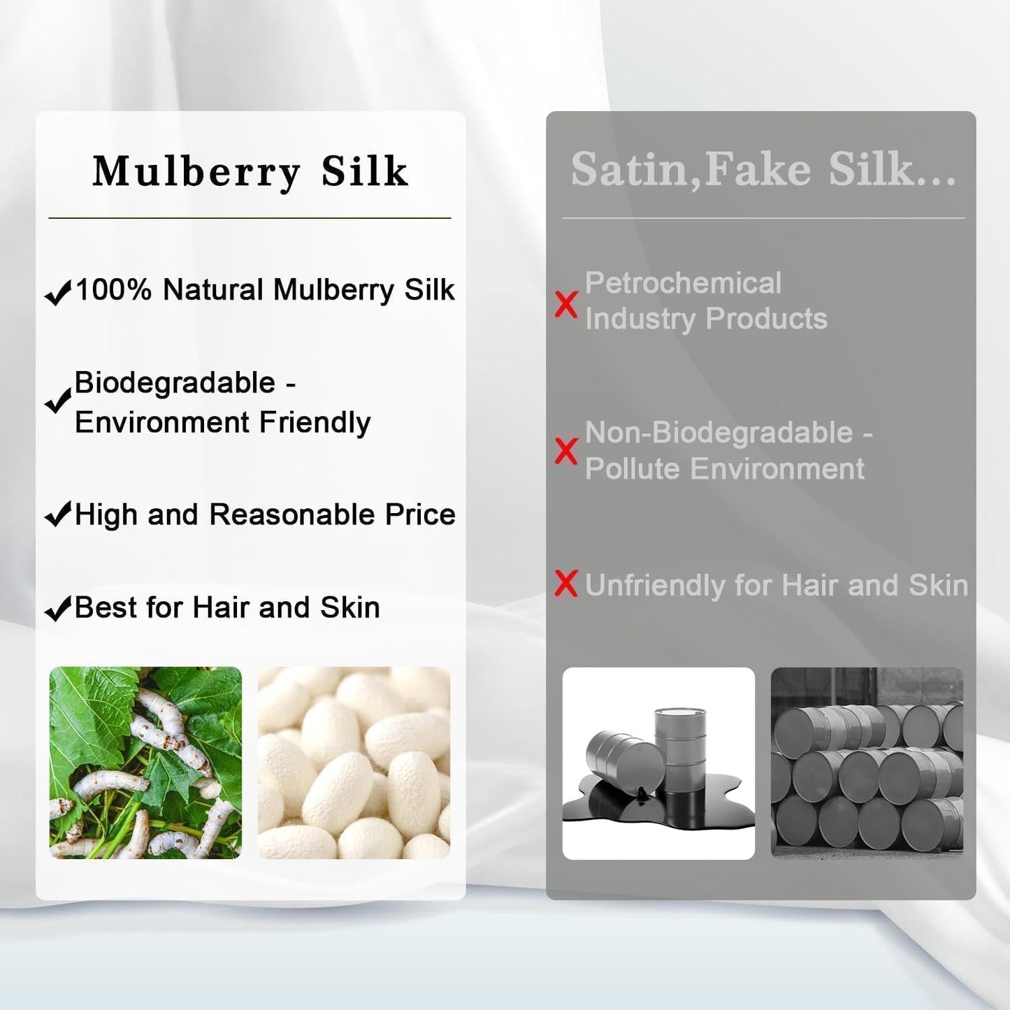 ZIMASILK 100% Pillowcases Mulberry Silk Pillowcase for Hair and Skin Health NEW