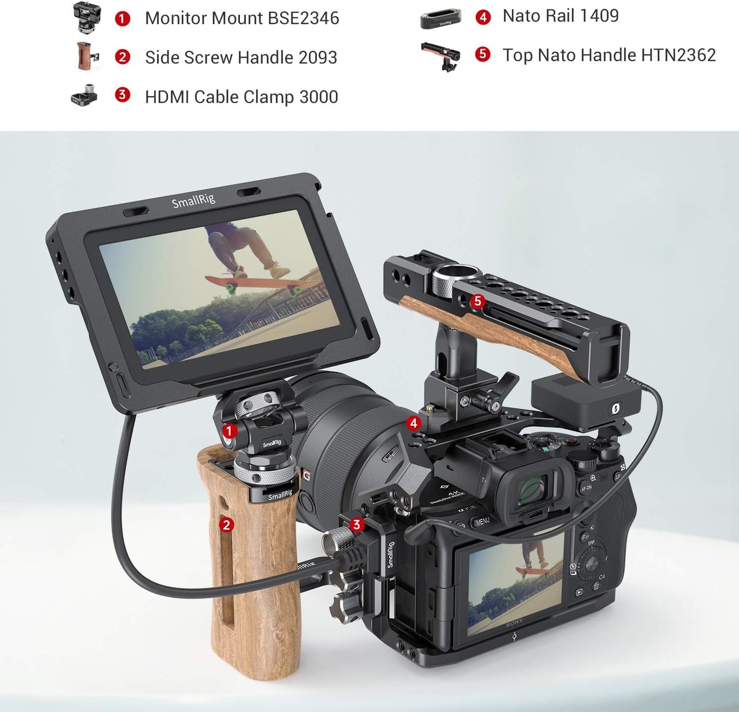 SMALLRIG Black Camera Cage Stabilizer for Sony Alpha 7S III DSLR - NEW