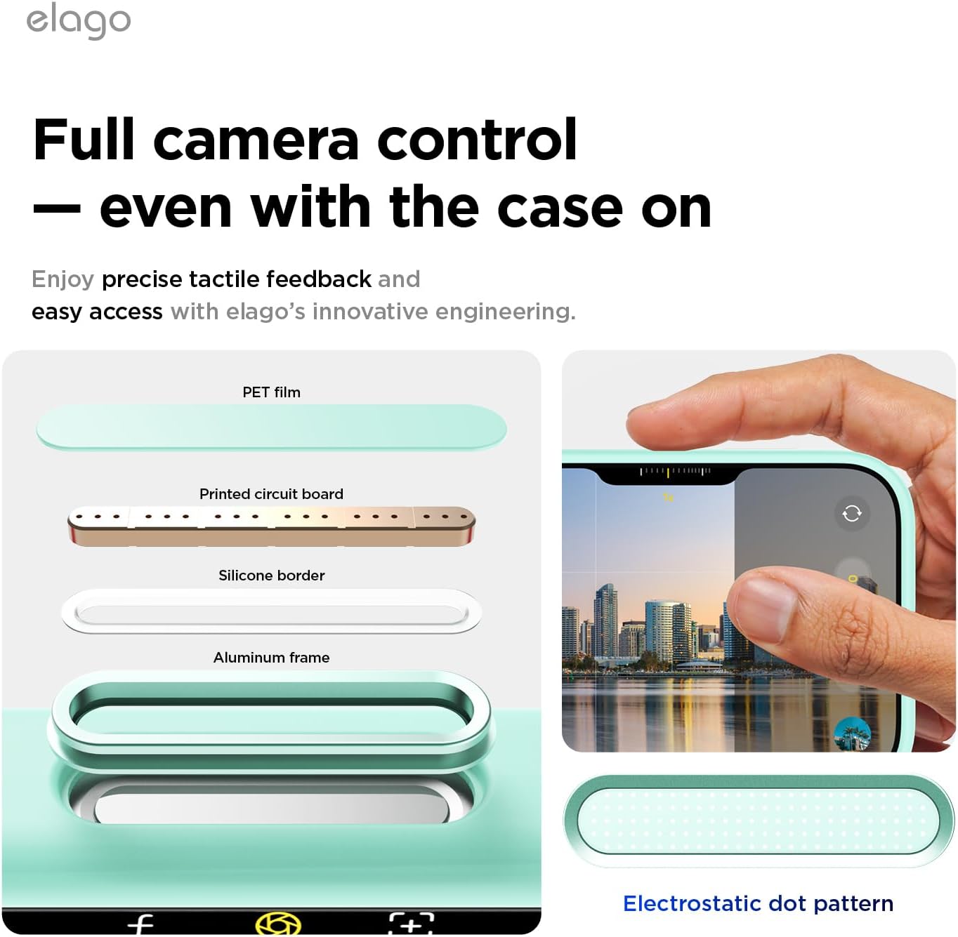 elago Magnetic Silicone Phone Case for iPhone 17 - Aqua Sky Color NEW