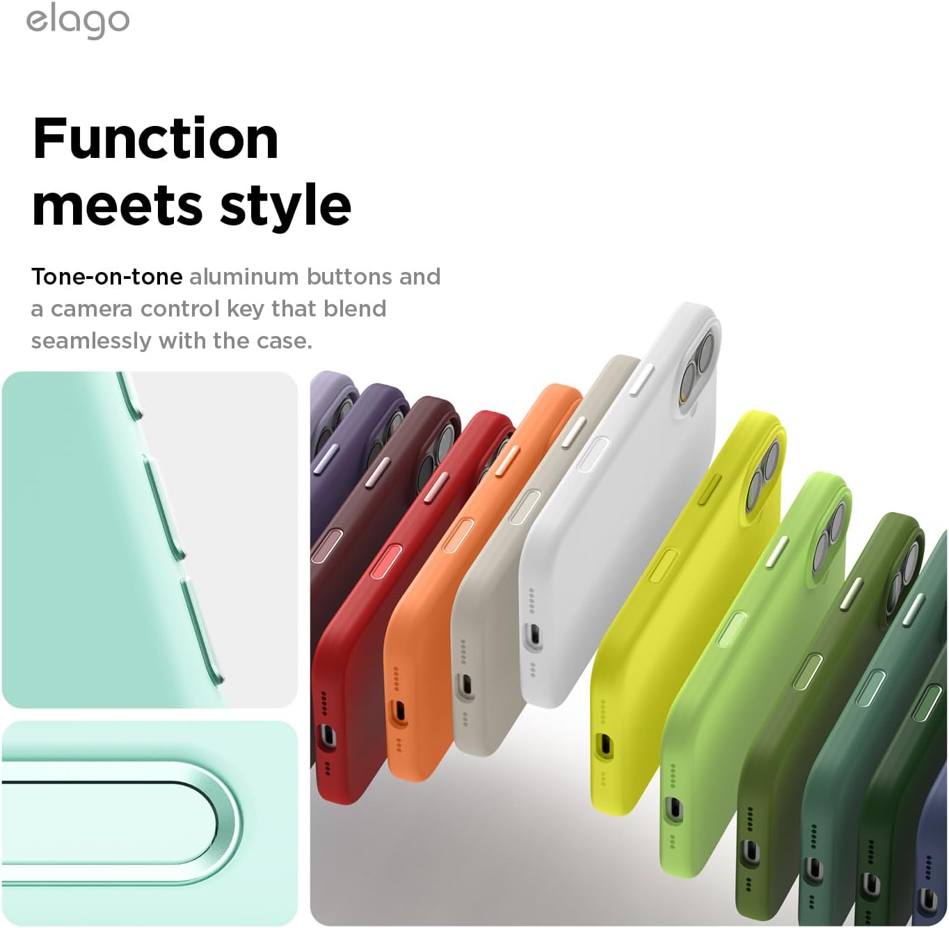 elago Magnetic Silicone Phone Case for iPhone 17 - Aqua Sky Color NEW