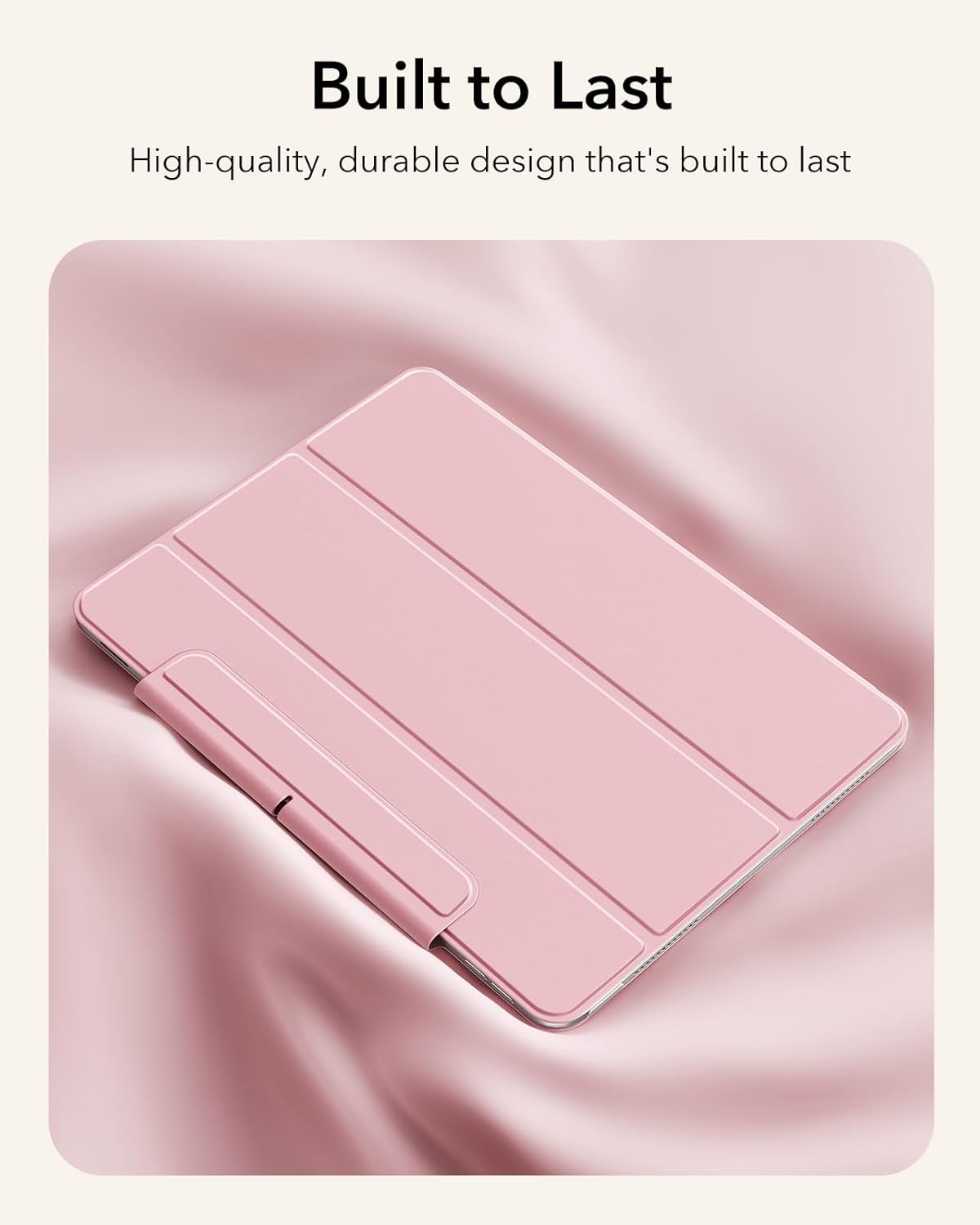 ESR Pink Protective Tablet Case for Apple iPad Air 13" & Pro 12.9 Size iPad NEW