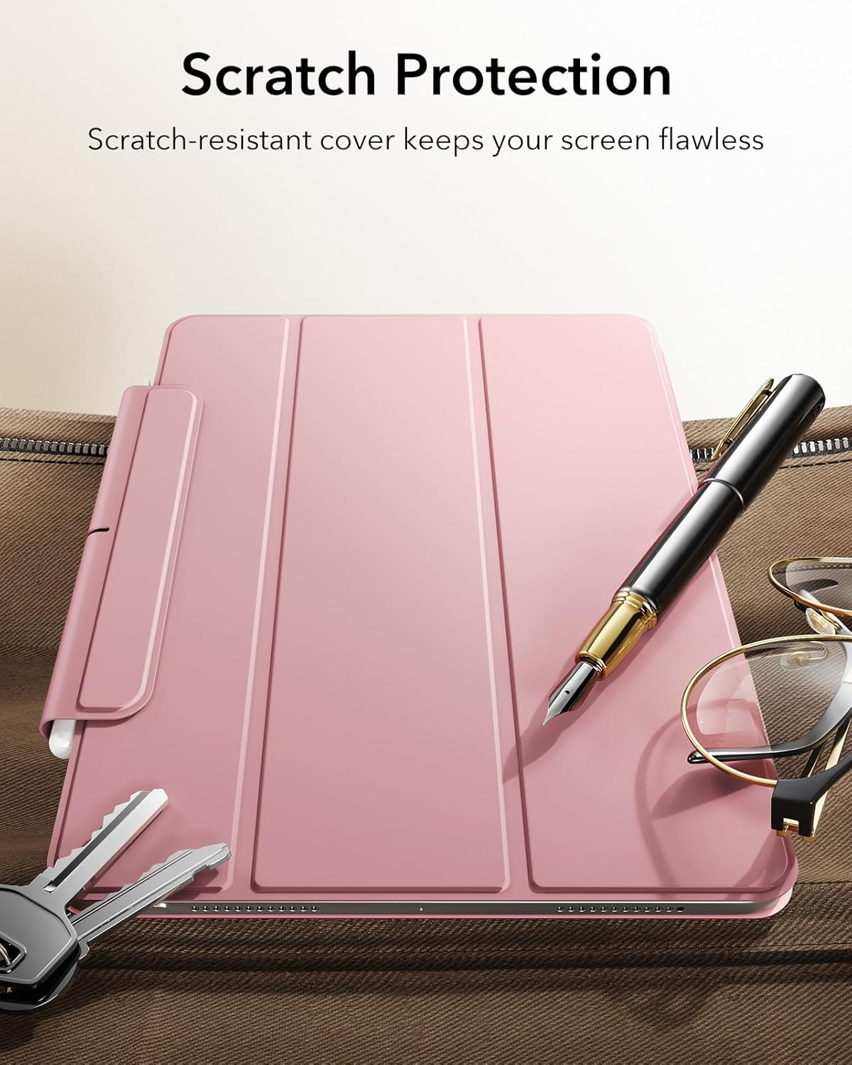 ESR Pink Protective Tablet Case for Apple iPad Air 13" & Pro 12.9 Size iPad NEW