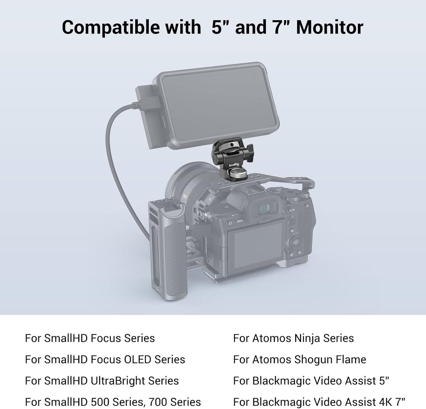 SMALLRIG 360° Camera Accessories Swivel and 180° Tilt Adjustable Monitor NEW